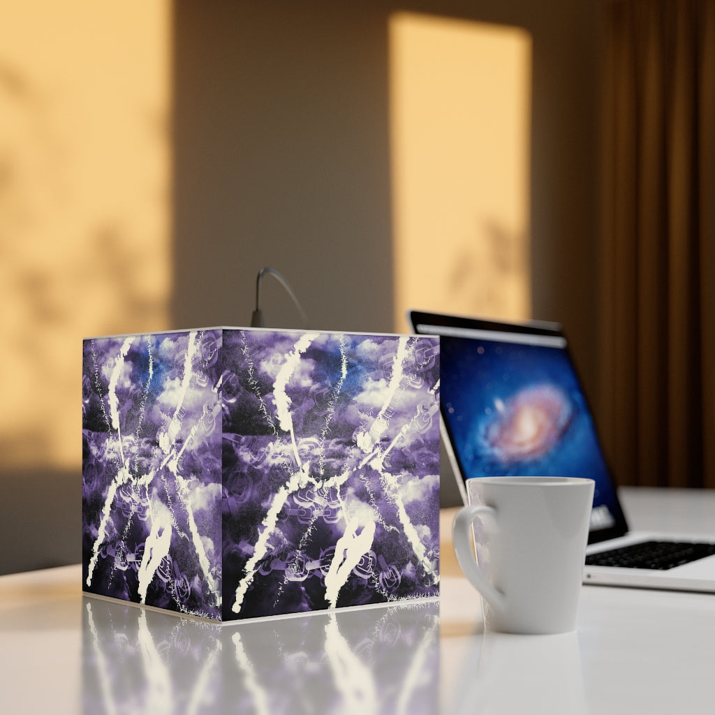 Monochromatic lightening art light cube lamp