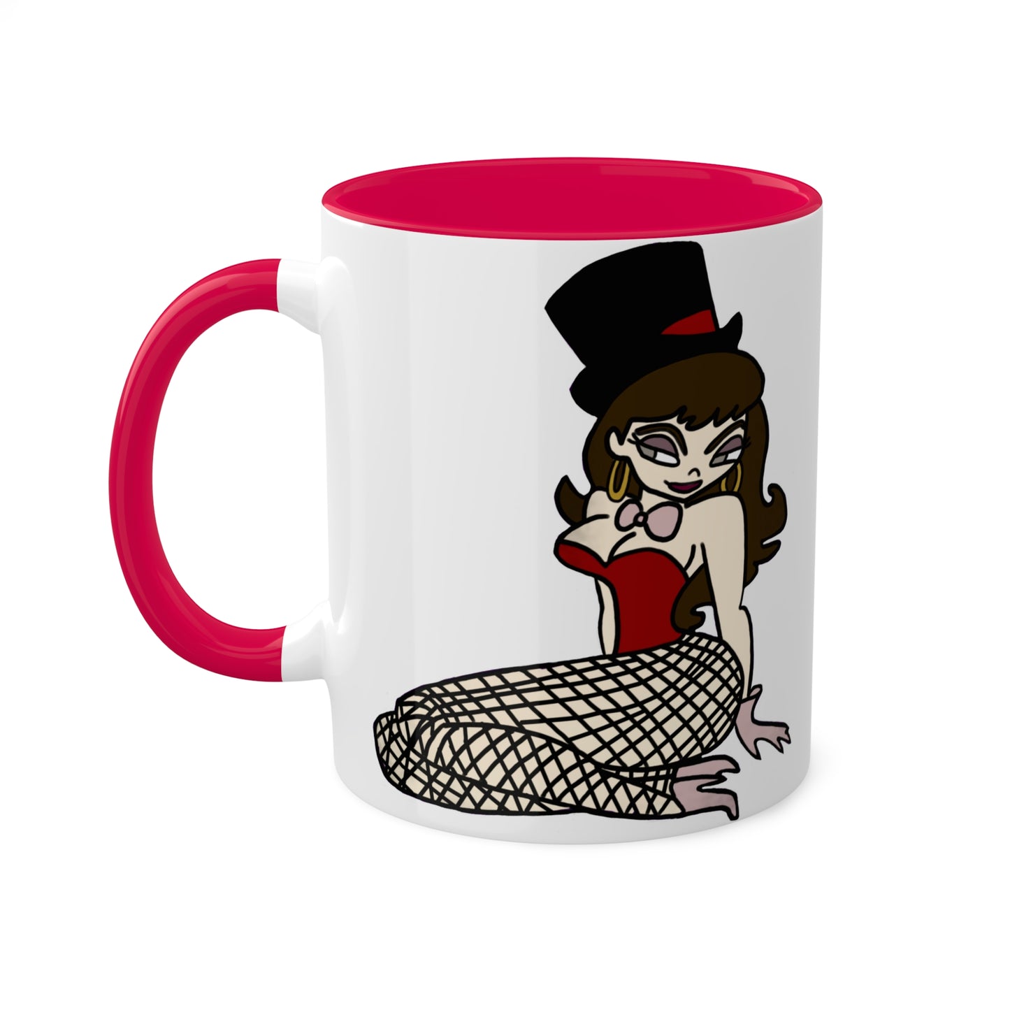 Cartoon pinup magician art 11oz