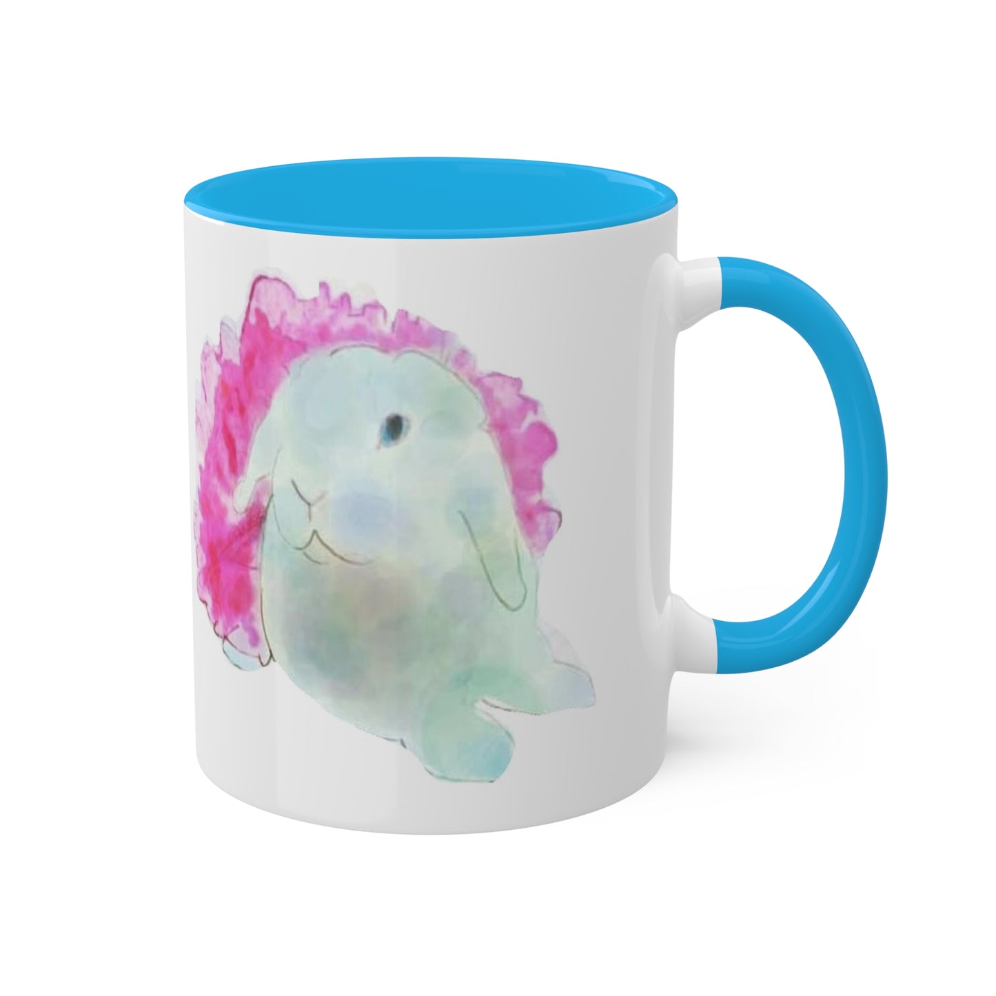 White ballerina bunny artwork Mugs, 11oz