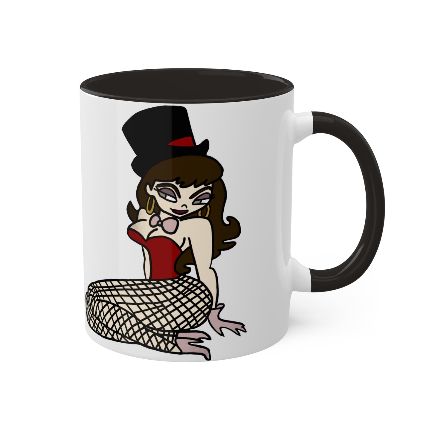Cartoon pinup magician art 11oz