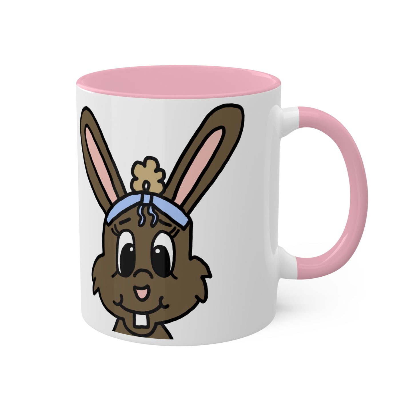 Cartoon brown bunny art Mugs, 11oz