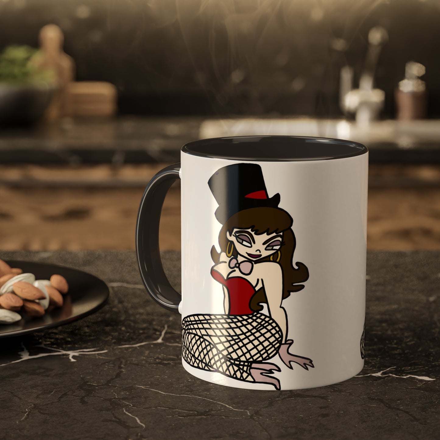 Cartoon pinup magician art 11oz