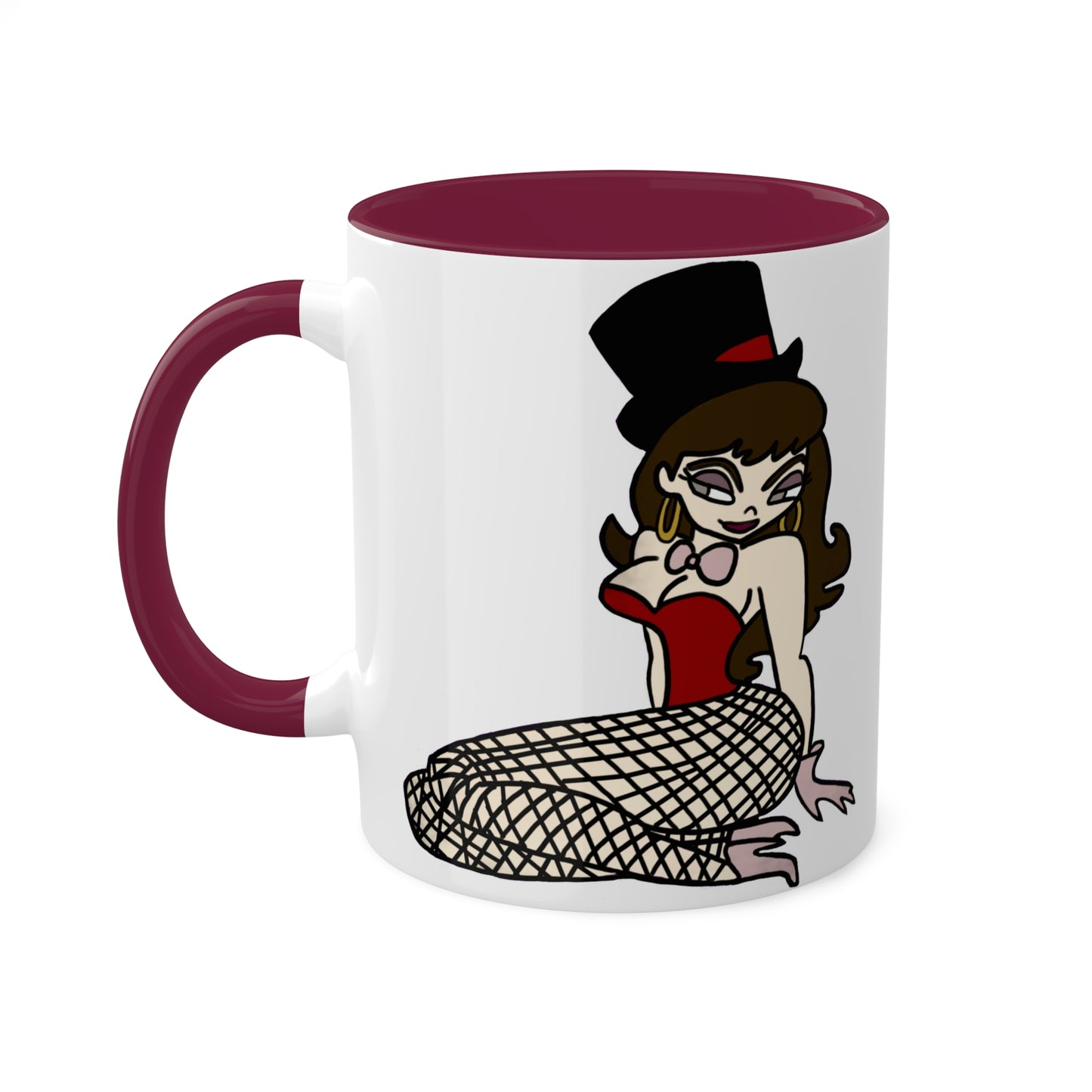 Cartoon pinup magician art 11oz