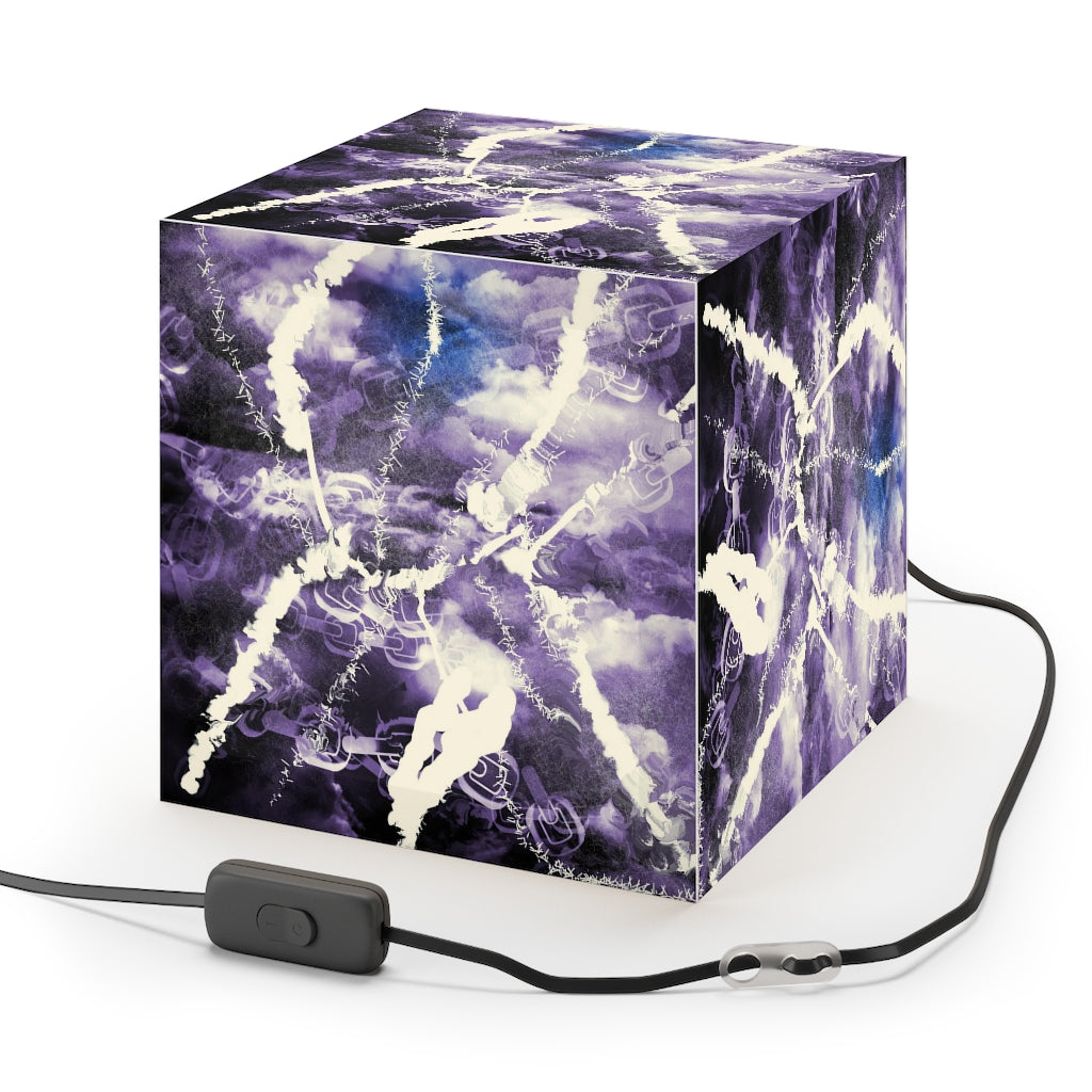 Monochromatic lightening art light cube lamp