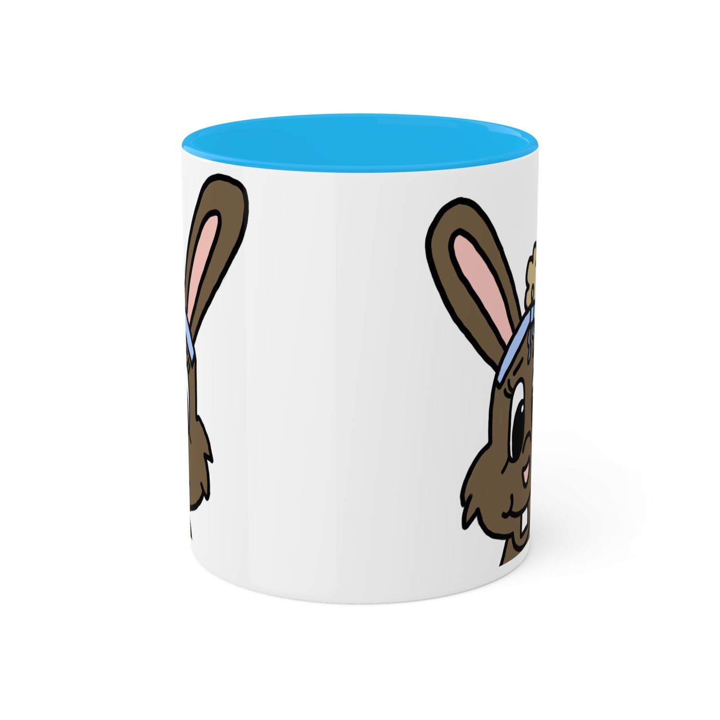 Cartoon brown bunny art Mugs, 11oz