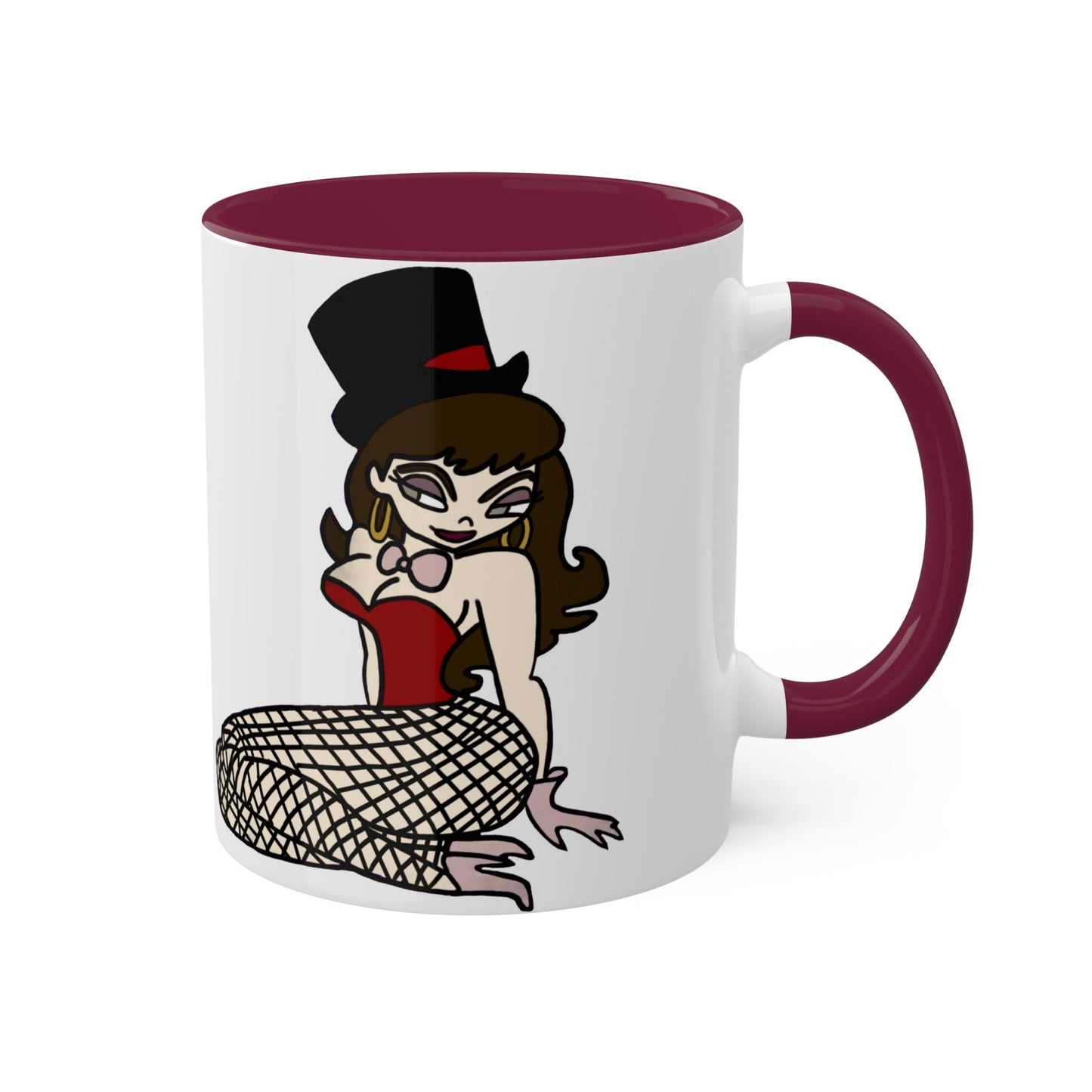 Cartoon pinup magician art 11oz