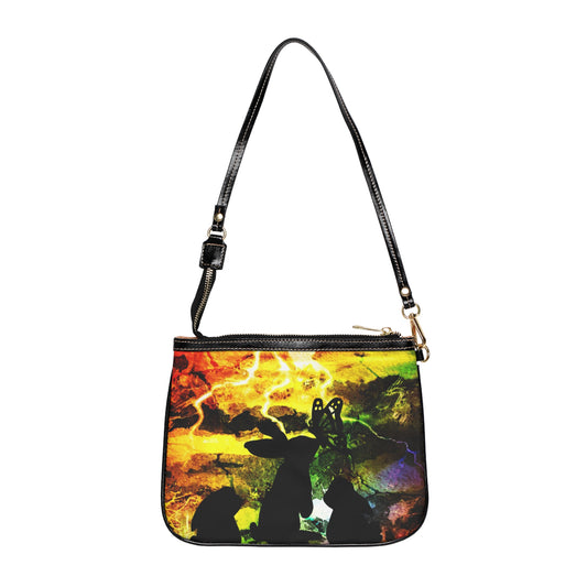 Bunny storm art Small Shoulder Bag