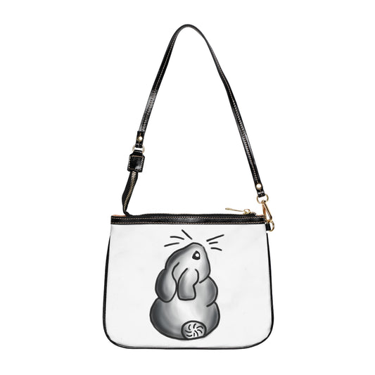 Black and grey bunny art Small Shoulder Bag