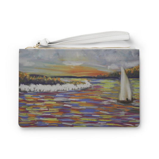 Sail boat Clutch Bag