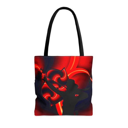 Bow and arrow art tote bag