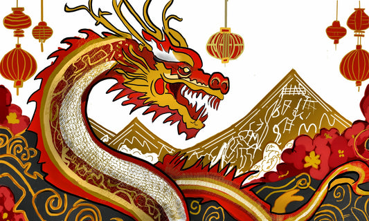 2024 year of the dragon art print