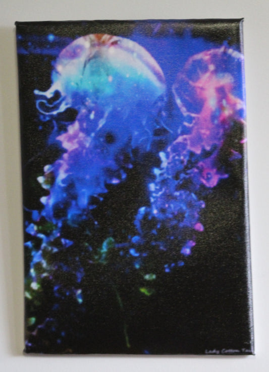 Jellyfish original impressionism art canvas print 11x17