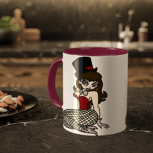 Cartoon pinup magician art 11oz