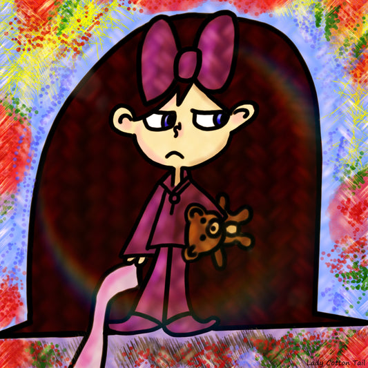 I don't want to go bed! gloss print