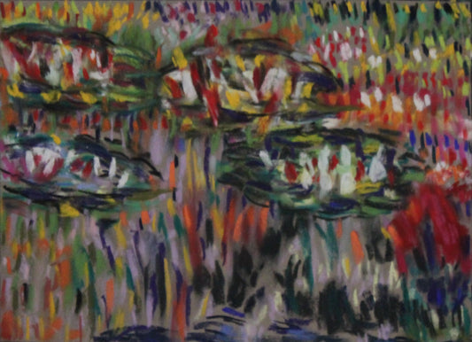 Lily pond impressionistic art Halfway Lake Provincial Park matte prints